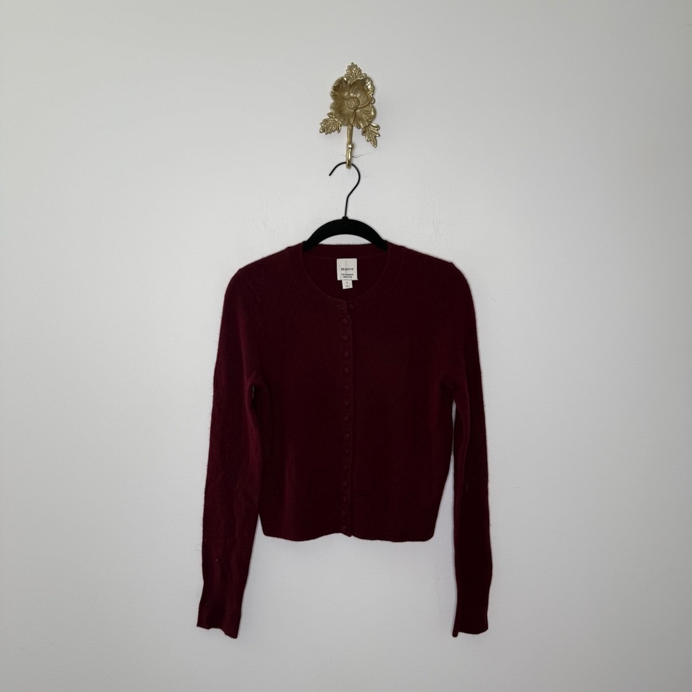 Anthropologie Maeve Crew-neck Cashmere Cardigan Sweater S